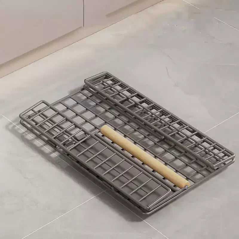 Kitchen Drawer Organizer, Metal Extendable Telescopic Pull-Out Cabinet Shelf - No Drilling Under Sink Organiser