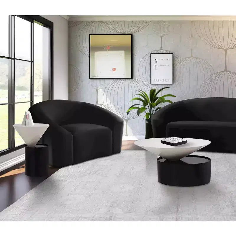 Meridian Furniture, Table d'appoint Damon blanche