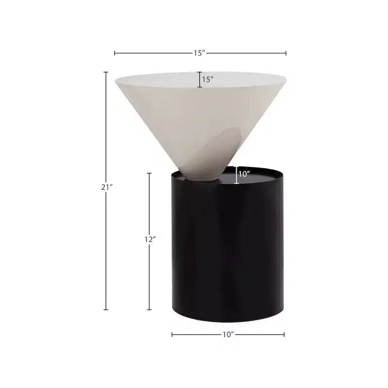 Meridian Furniture, Table d'appoint Damon blanche