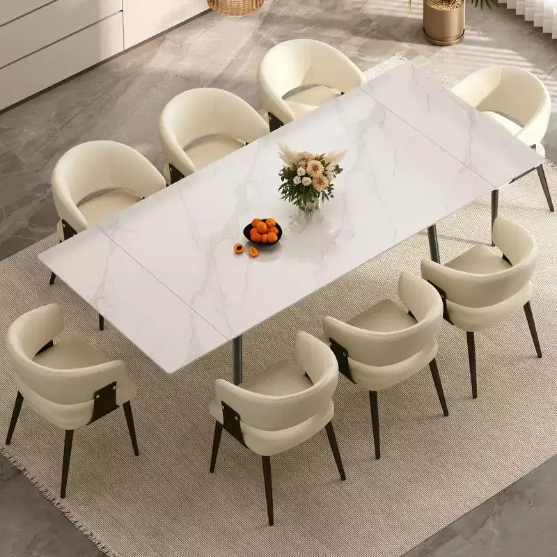 Gaoyangjiaju Modern Upholstered Dining Chair with Curved Barrel Back and Sturdy Metal Legs - Chic Side Chair for Dining Room & Office