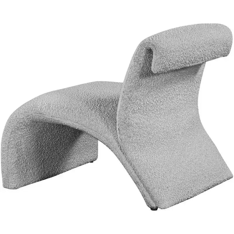 Meridian Furniture,Mulberry Boucle Fabric Accent Chair