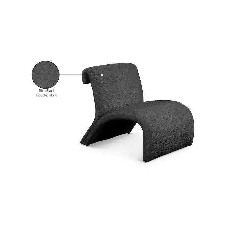 Meridian Furniture,Mulberry Boucle Fabric Accent Chair