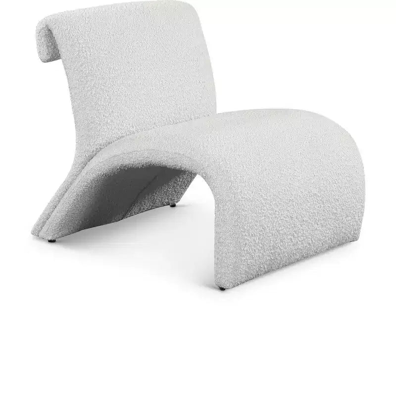 Meridian Furniture,Mulberry Boucle Fabric Accent Chair