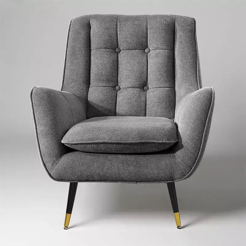 Art Leon Comfortable Fabric Accent Chair with Armrest and Button-tufted Back