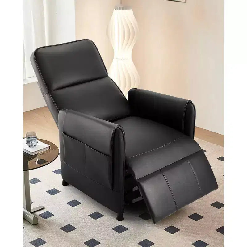 Electric Recliner Chair for Adults with Remote Control and Side Pockets, PU Leather Recliners Home Seating