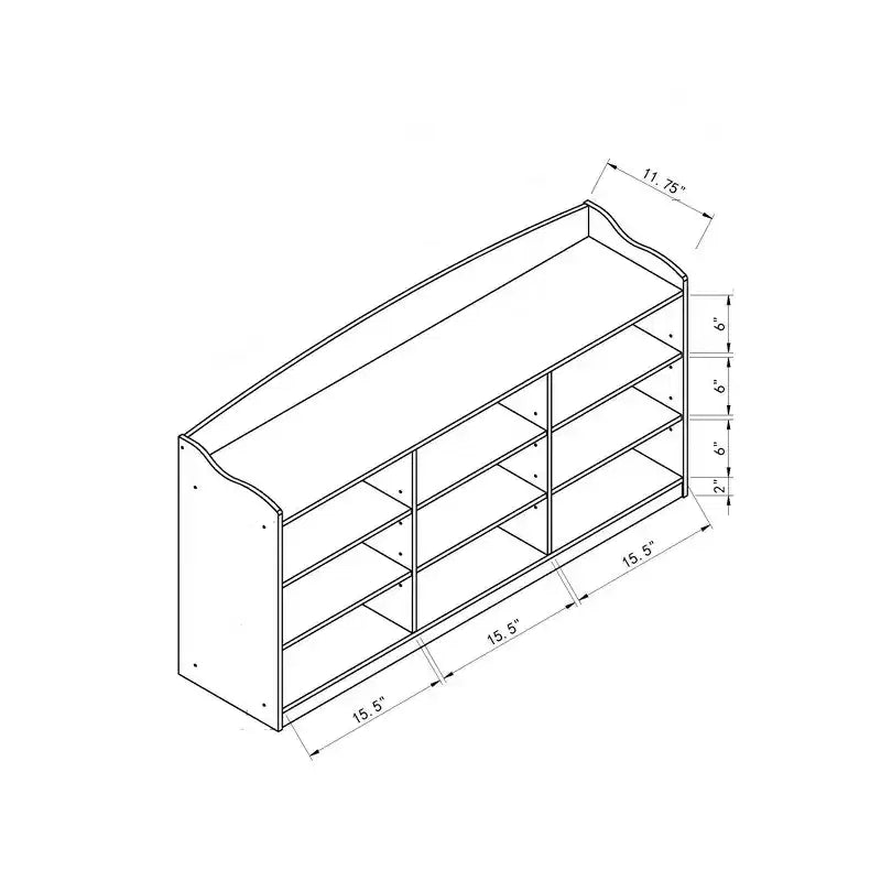 Okak Modern Shoe Cabinet, Storage Cabinet with Nine Shelves, Display Cabinet for Living Room, Entryway, Hallway, White