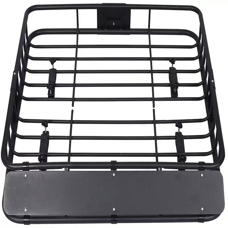 150LB Heavy Duty Roof Rack Basket, 39.2x43.7 Universal Roof Rack Cargo Carrier Basket Rooftop Luggage Holder Weather Resistant Top Mount Cargo Rack