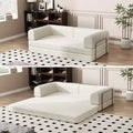 Convertible Sleeper Sofa Bed, 78 Boneless Couch with Fixed-Shape Frame, Corduroy Loveseat Floor Sofa, Folding Mattress Couch for Living Room