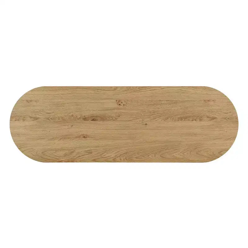 Hostack Buffet 2 portes incurvé avec garnitures dorées et portes en rotin tressé pour salle à manger, Naturel
