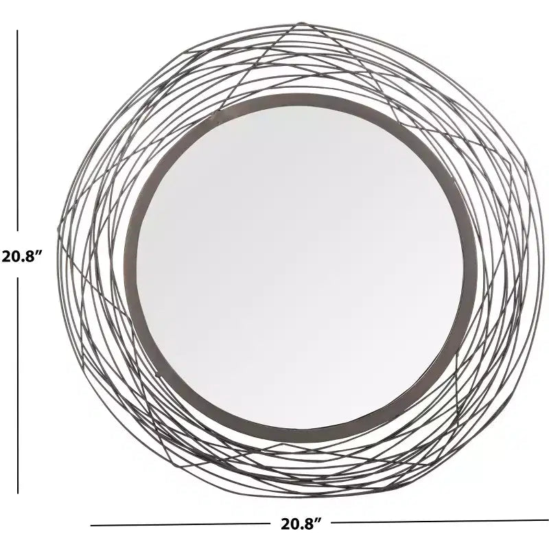 Nixie Mirror - 20.8 x 20.8 - MRR1026 - Black - Safavieh