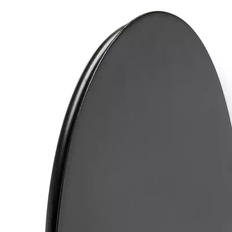 Specchio da parete rettangolare sottile, 12,5 x 61 pollici, nero opaco