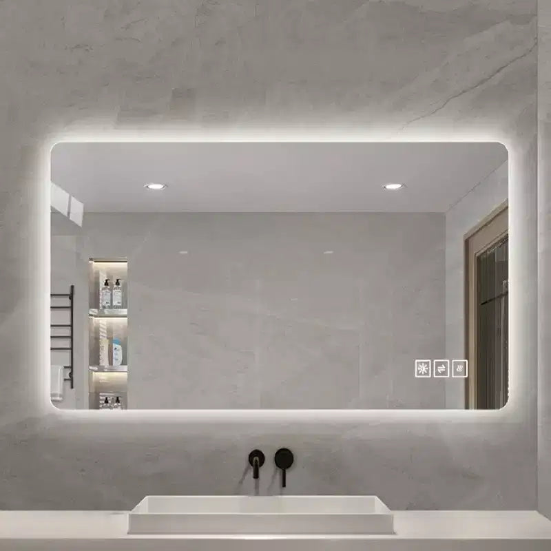 Whisen Rimless Touchable Bathroom Wall Mirror with Defogging Function