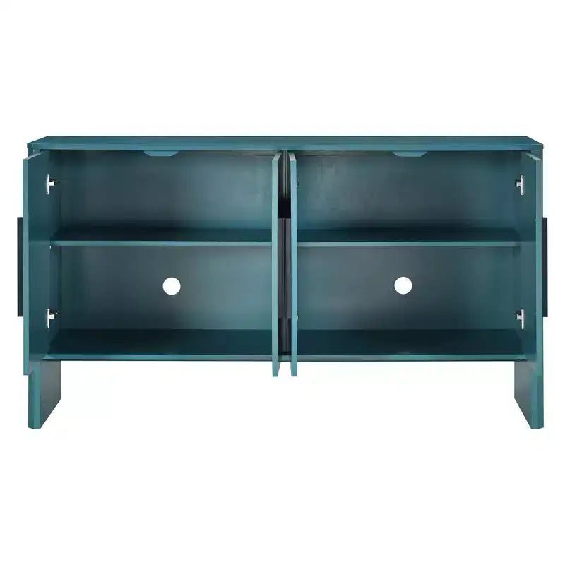 MAYEERTY Sideboard Buffet Cabinet with Storage Adjustable Shelves and Long Handles 4 Door Wood Sideboard for Kitchen Living Room