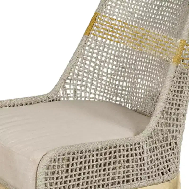 Lot de 2 chaises de salle à manger Royal Hampton | Bois de manguier fabriqué à la main | Tressage en corde de coton