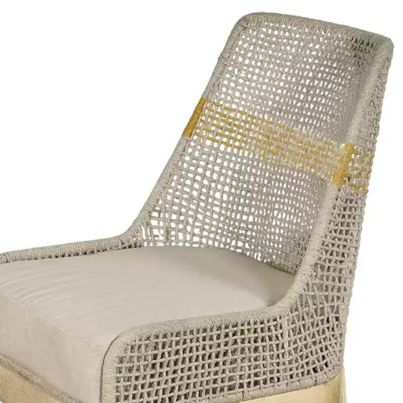 Lot de 2 chaises de salle à manger Royal Hampton | Bois de manguier fabriqué à la main | Tressage en corde de coton