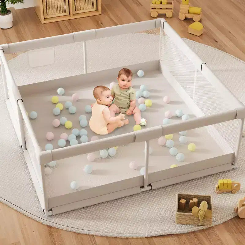 Fodoss 59x59in Baby Playpen  Safe and Durable Activity Fence for Babies and Toddlers, Indoor & Outdoor Use, Perfect for Playtime and Learning