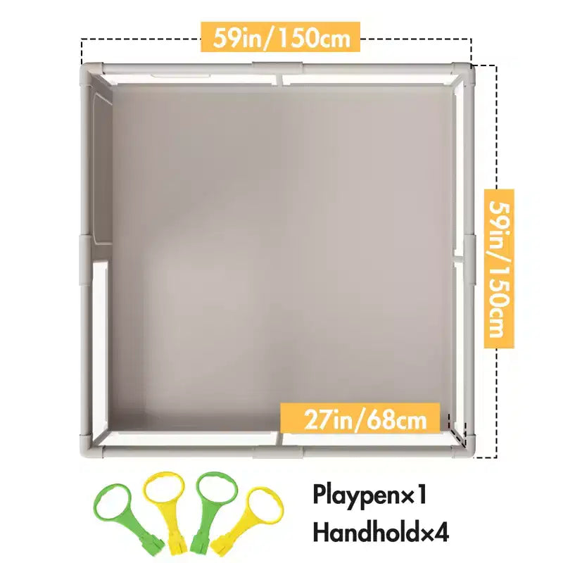 Fodoss 59x59in Baby Playpen  Safe and Durable Activity Fence for Babies and Toddlers, Indoor & Outdoor Use, Perfect for Playtime and Learning