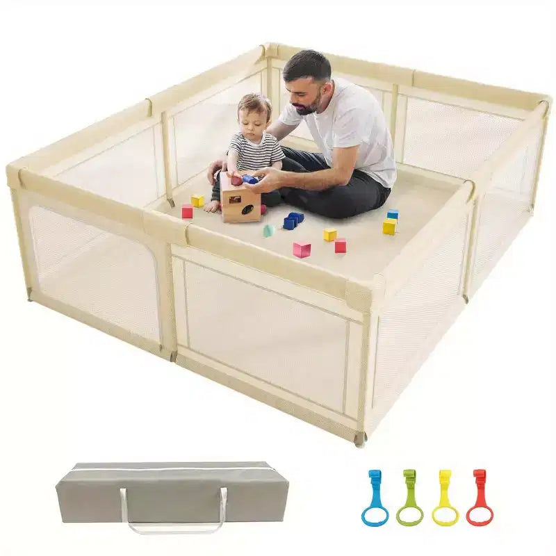 Fodoss 59x59in Baby Playpen  Safe and Durable Activity Fence for Babies and Toddlers, Indoor & Outdoor Use, Perfect for Playtime and Learning