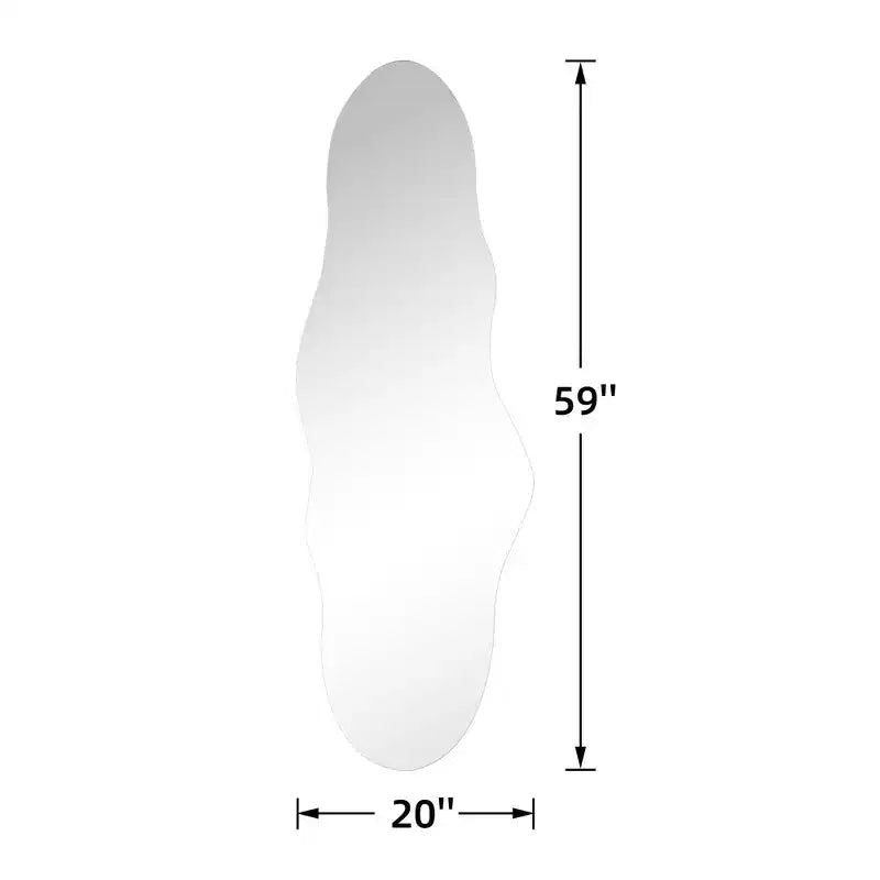 MAYEERTY Hanging Mirror Frameless Irregular Shape