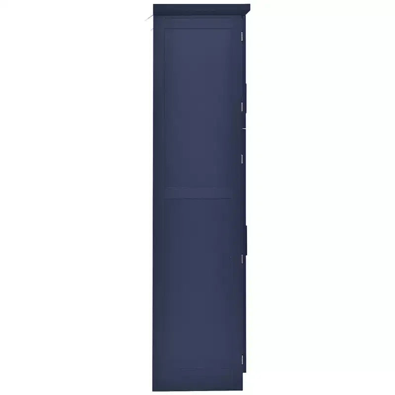 Whisen 35.5 Freestanding Kitchen Pantry Cabinet with 4 Doors and Pull-out Trays