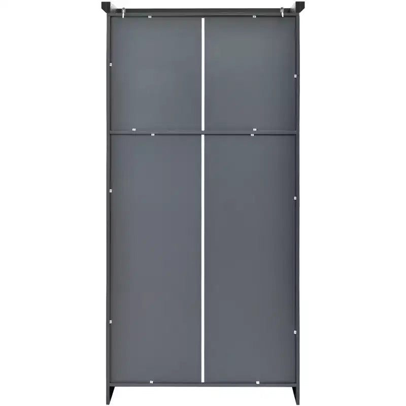 Whisen 35.5 Freestanding Kitchen Pantry Cabinet with 4 Doors and Pull-out Trays