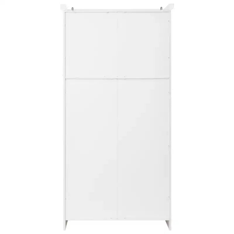 Whisen 35.5 Freestanding Kitchen Pantry Cabinet with 4 Doors and Pull-out Trays