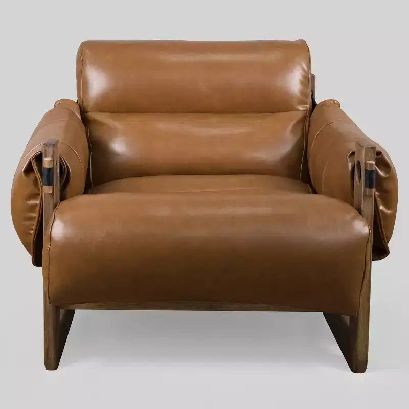 Art Leon Faux Leather Leisure Lounge Chair