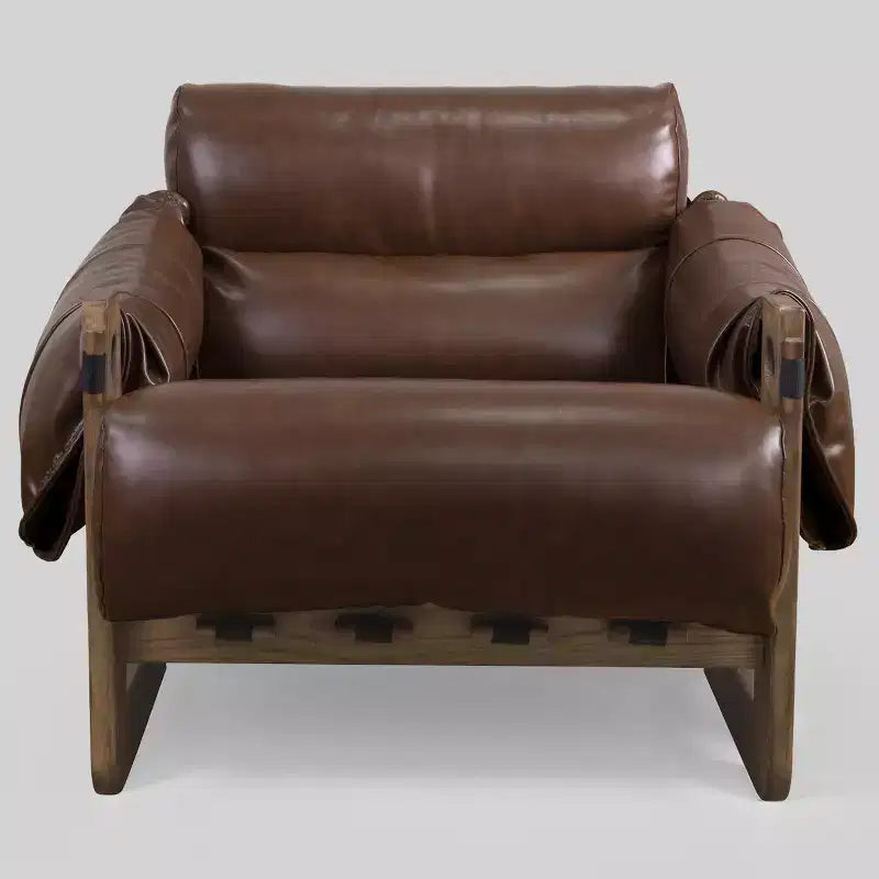 Art Leon Faux Leather Leisure Lounge Chair
