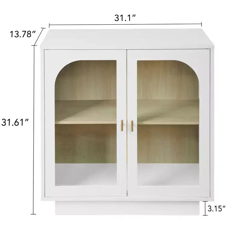 GDFStudio Veatch Modern Storage Cabinet with Acrylic Doors and Adjustable Shelf