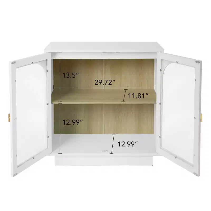 GDFStudio Veatch Modern Storage Cabinet with Acrylic Doors and Adjustable Shelf