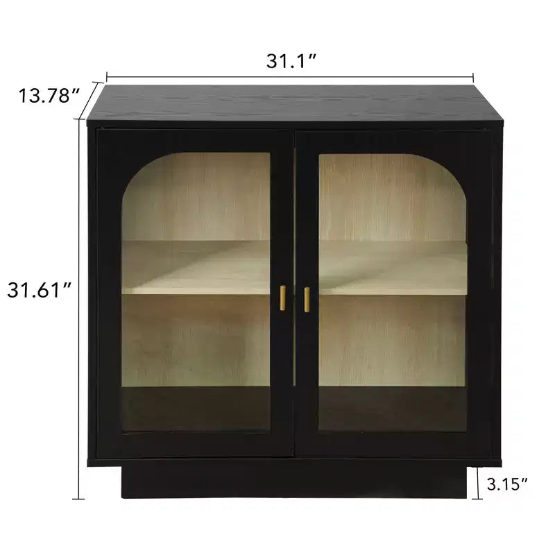GDFStudio Veatch Modern Storage Cabinet with Acrylic Doors and Adjustable Shelf