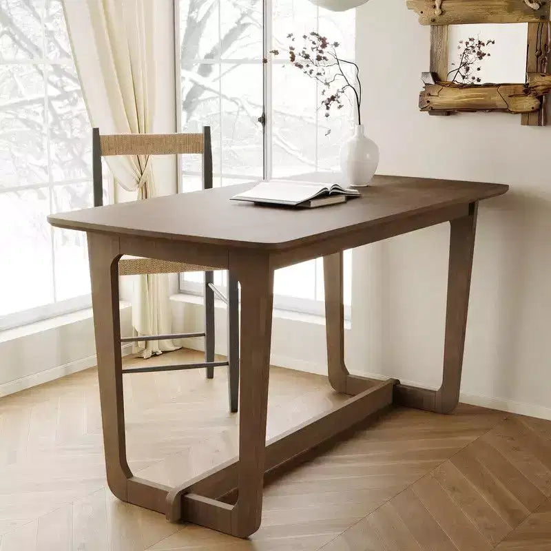 Famapy Classic Utility Rubber Wood Desk with Spacious Surface,Rustic Farmhouse Style Table,Versatile Home Table,Durable for Living Room/Study/Bedroom