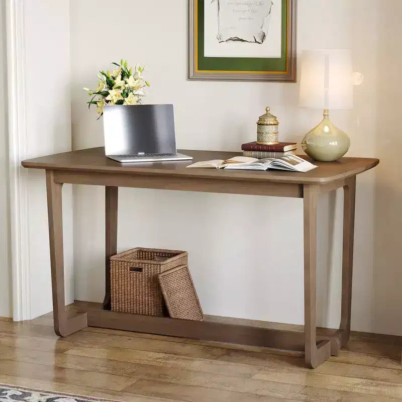 Famapy Classic Utility Rubber Wood Desk with Spacious Surface,Rustic Farmhouse Style Table,Versatile Home Table,Durable for Living Room/Study/Bedroom