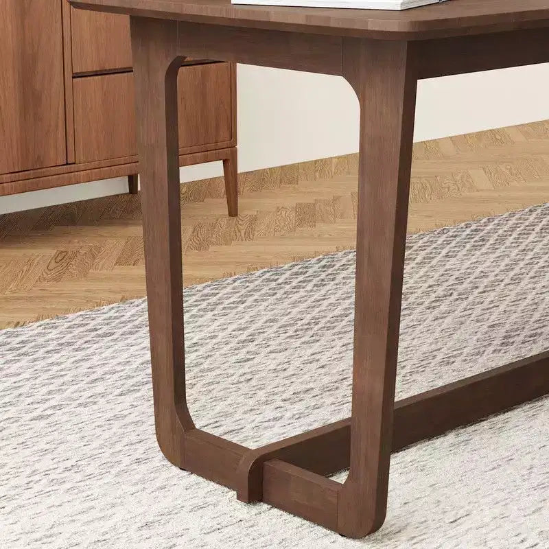 Famapy Classic Utility Rubber Wood Desk with Spacious Surface,Rustic Farmhouse Style Table,Versatile Home Table,Durable for Living Room/Study/Bedroom