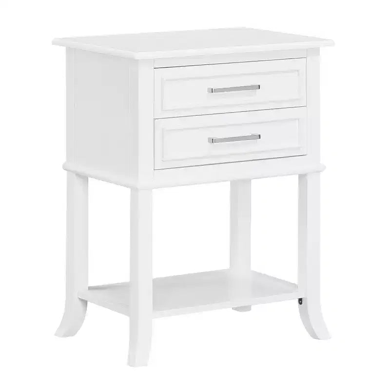HomeStock 28.75 in.H White Color Rectangle Wood Table Top End Table 1 -piece