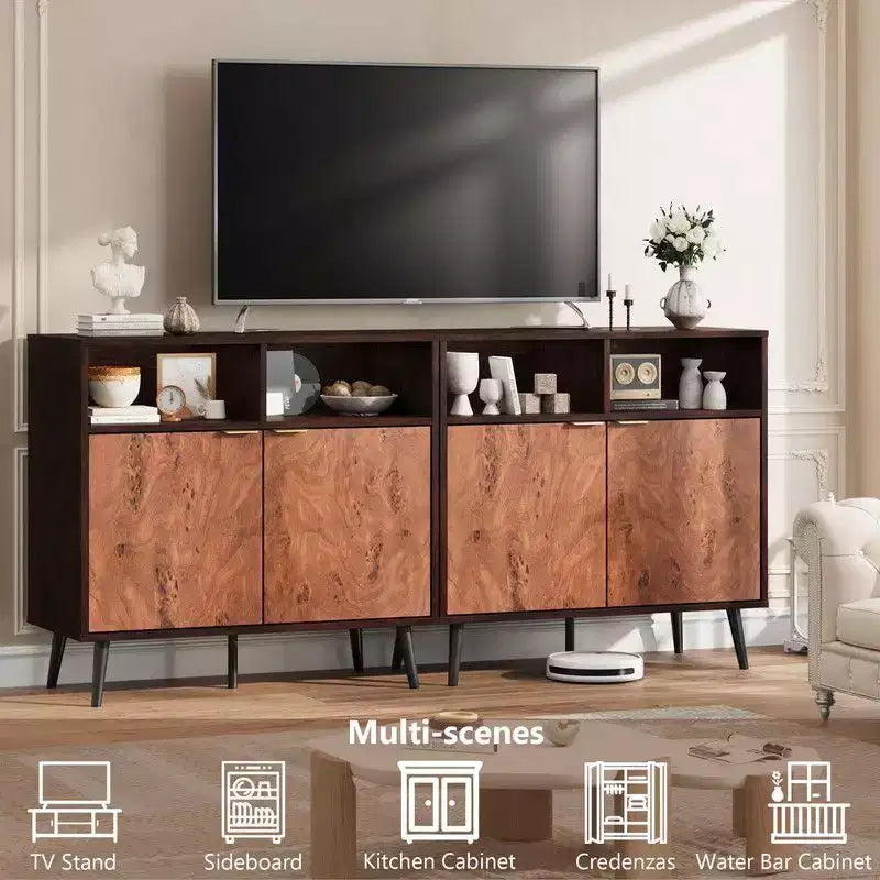 Buffet Cabinet with Drawers(of 2 set), 31.5'' Large Sideboard Buffet Credenza Storage Cabinet