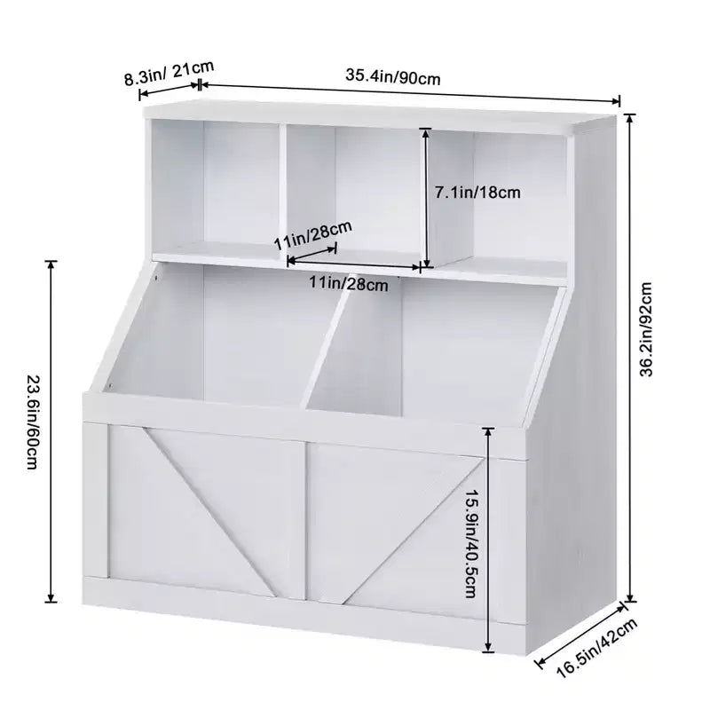 Kids Bookshelf and Toy Storage, Kids Toy Storage Organizer, Toy Storage Cabinet with Toy Shelf, Toddler Bookshelf And Toy Storage Combination