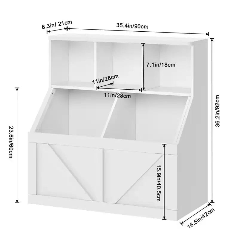 Kids Bookshelf and Toy Storage, Kids Toy Storage Organizer, Toy Storage Cabinet with Toy Shelf, Toddler Bookshelf And Toy Storage Combination