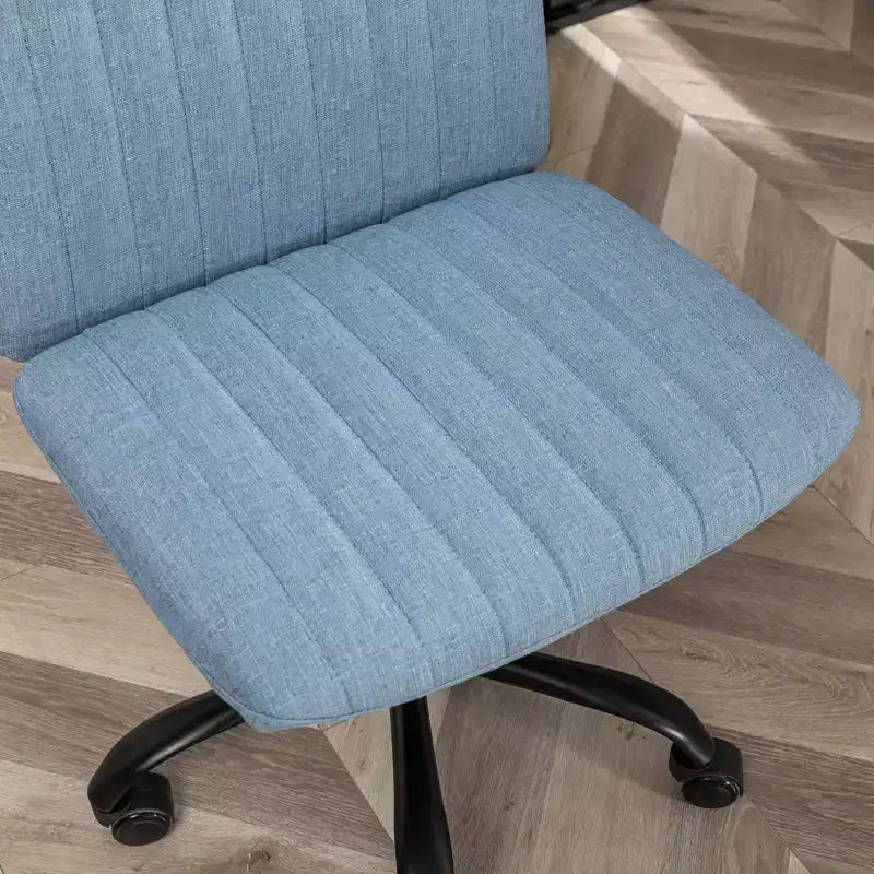 Okak Stylish Armless Office Chair, Ergonomic Desk Chair with Adjustable Height and Wheels, 360 Swivel Chair for Home, Office