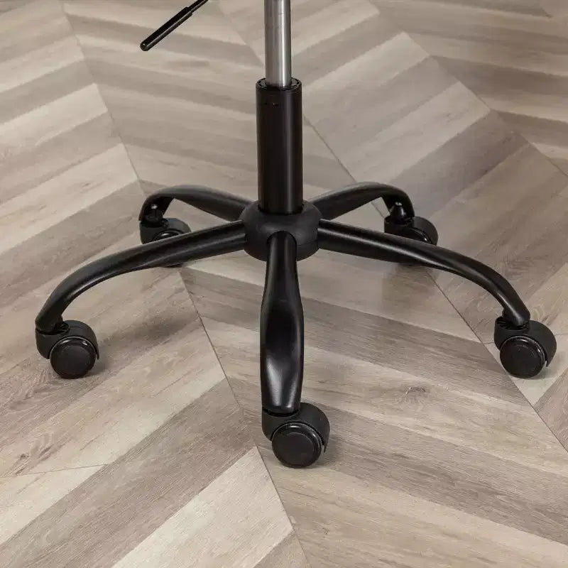 Okak Stylish Armless Office Chair, Ergonomic Desk Chair with Adjustable Height and Wheels, 360 Swivel Chair for Home, Office