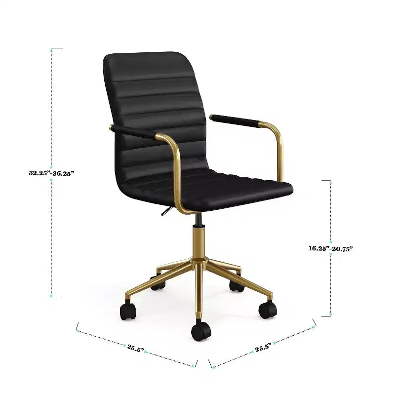 Martha Stewart Taytum Upholstered Office Chair