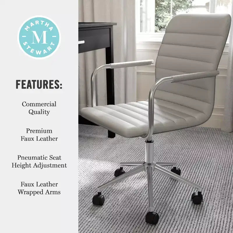 Martha Stewart Taytum Upholstered Office Chair