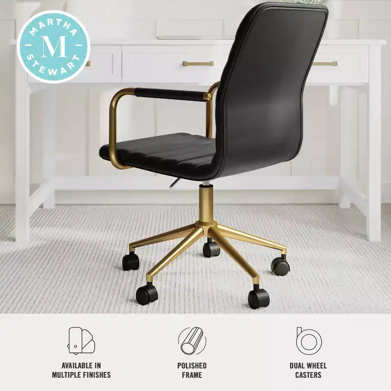 Martha Stewart Taytum Upholstered Office Chair
