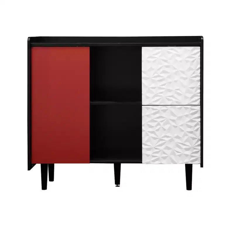 Okak Modern Sideboard Buffet Cabinet, Storage Cabinet with 1 Door and 2 Drawers, Bar Cabinet for Living Room, Entryway, Hallway, Office