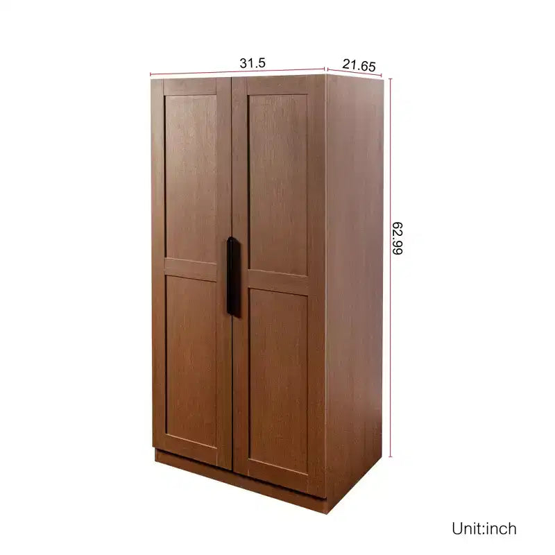 GDFStudio Helene Modern 62.99'' Tall Kitchen Pantry Carbinet with 2 Doors and Shelves