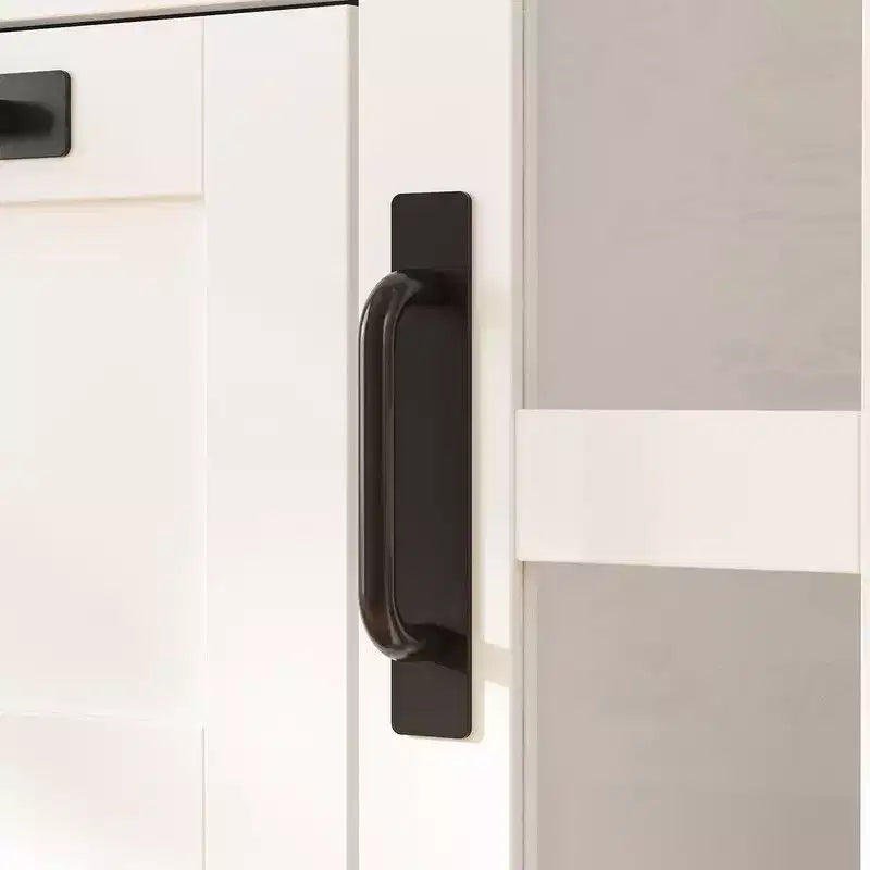 Mobiletto Alto per Bagno con Ante in Vetro e Cassetti per Asciugamani e Articoli da Toeletta