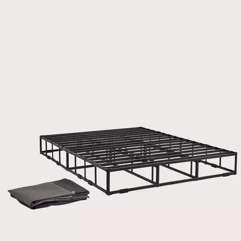 Base letto ribassata da 5" con telaio in acciaio, portata 2000 libbre e 14 doghe, grigia