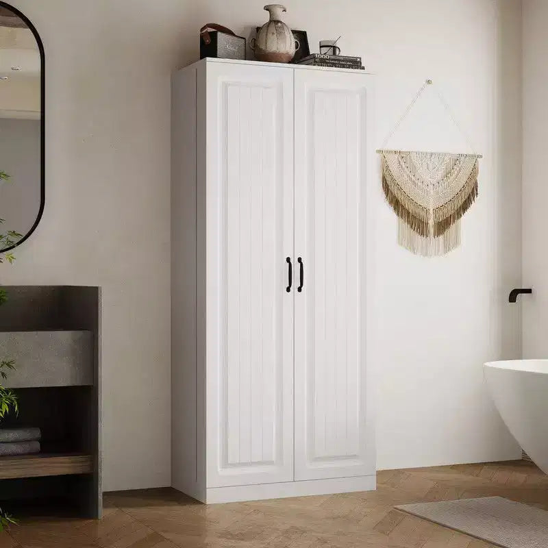 Mobile Lavabo Moderno a Doppia Anta con Vano Contenitore Girevole, Organizer per Trucchi