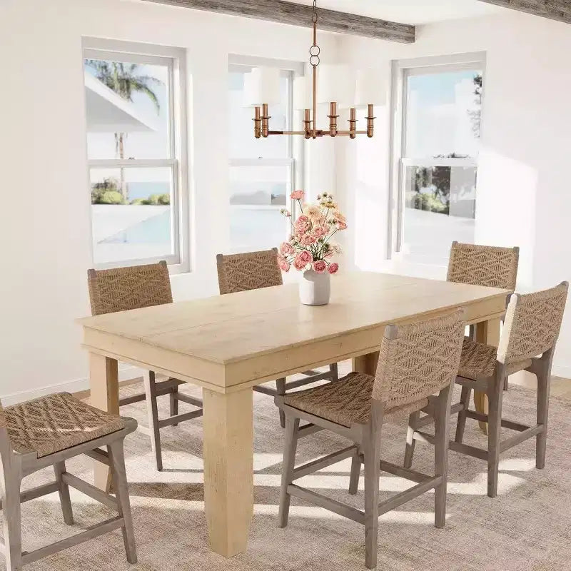 Tavolo da Pranzo Rettangolare da 180 cm per 6-8 Persone, Stile Rustico