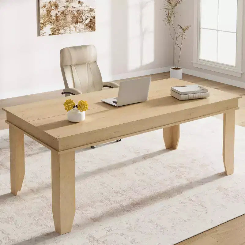 Tavolo da Pranzo Rettangolare da 180 cm per 6-8 Persone, Stile Rustico